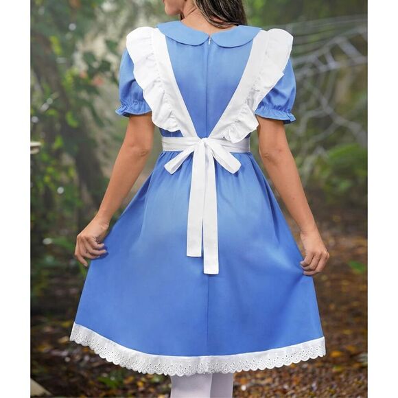 NEW Spadehill Blue White Princess Costume Dress Only L NO APRON - Picture 6 of 7